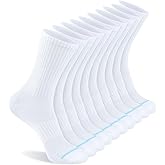 shnn 10 Pairs Womens Thin Calf Crew Socks LightWeight Casual Socks for Women