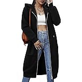 StunShow Womens Zip Up Hoodies Fleece Long Oversized Sweatshirt Jacket Casual Fall Coat with Pocket(S-3XL)