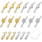 Heclia 18 Pcs Necklace Extender Kit Gold Jewelry Connectors with Strong Lobster Claw Clasps for Women Layering Necklaces Bracelets & Pendants Bracelet Making Supplies Chain Extender DIY Jewelry Repair