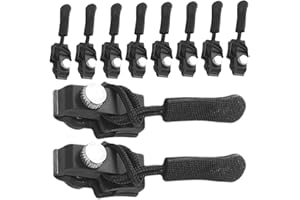 10 Pcs Zipper Slider Replacement Parts, Latch Slider Retainer Removable Zipper Pulls, No Tools For Coats Backpack Tens Bags