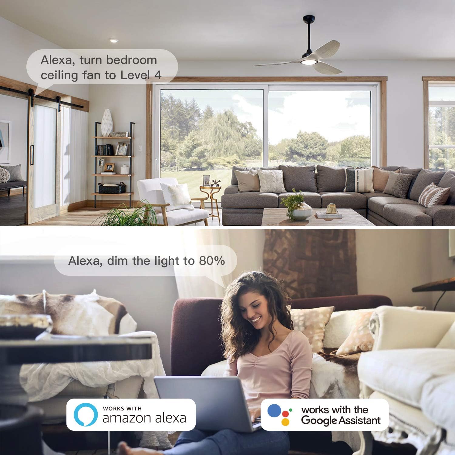 Smart Ceiling Fan Control and Dimmer Light Switch, Neutral Wire Needed, Treatlife Single Pole Wi-Fi Light Switch Fan Speed Control, Works with Alexa/Google Assistant, Schedule, Remote Control (1PACK): Industrial & Scientific