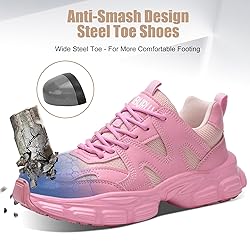 Steel Toe Shoes for Women Men Wide Non Slip