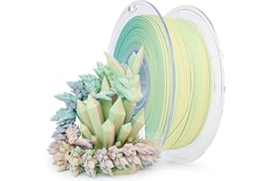ZIRO PLA Filament 1.75mm, Matte Multicolors 3D Printer Filament, Color Change with Angle, 3-in-1 Chrome PLA, Dimensional Accuracy +/-0.03mm, Fit Most FDM 3D Printers,1KG/2.2lb Spool, Mist (Matte)