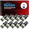 Yorkim 194 LED Bulbs White 6000k Super Bright 5th Generation, T10 LED Bulbs, 168 LED Bulb for Car Interior Dome Map Door Cour