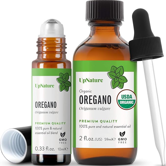 Oregano Oil Kit Oregano Essential Oil Rollerball + 2 OZ