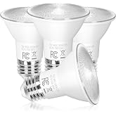 Brightever PAR20 LED Bulbs, 50 Watt Equivalent LED Light Bulb Dimmable, 3000K Warm White LED Spotlight Bulb, 600 Lumens, Energy Efficient 7W, E26 Standard Base for Spot Lights Indoor Outdoor, 4-Pack
