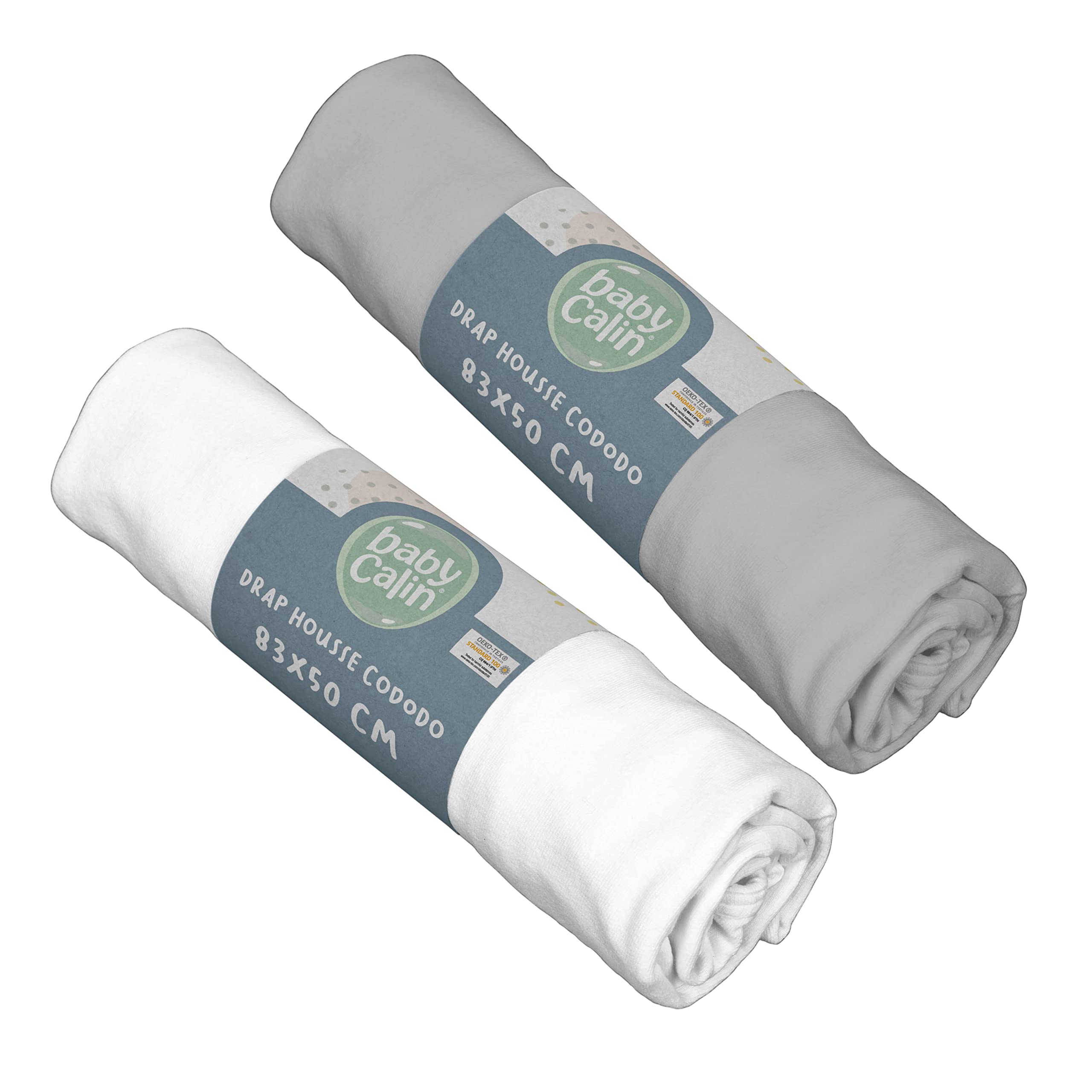 BabyCalin Bio - Set of 2 Organic Crib Sheets 83x50 cm