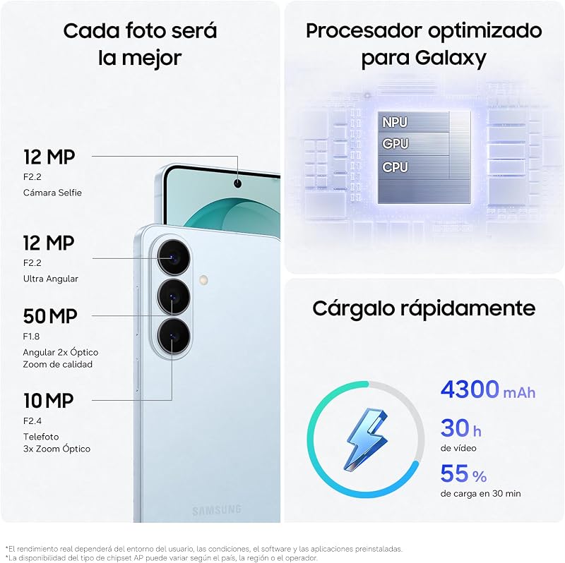 Galaxy S26, 256GB, Teléfono Móvil con Galaxy AI, Cámara 50MP, 12GB RAM, Batería 4300mAh, Garantía del Fabricante 3 Años + 1 Año Extra, Color Negro (Versión Española) — foto 6 de 8