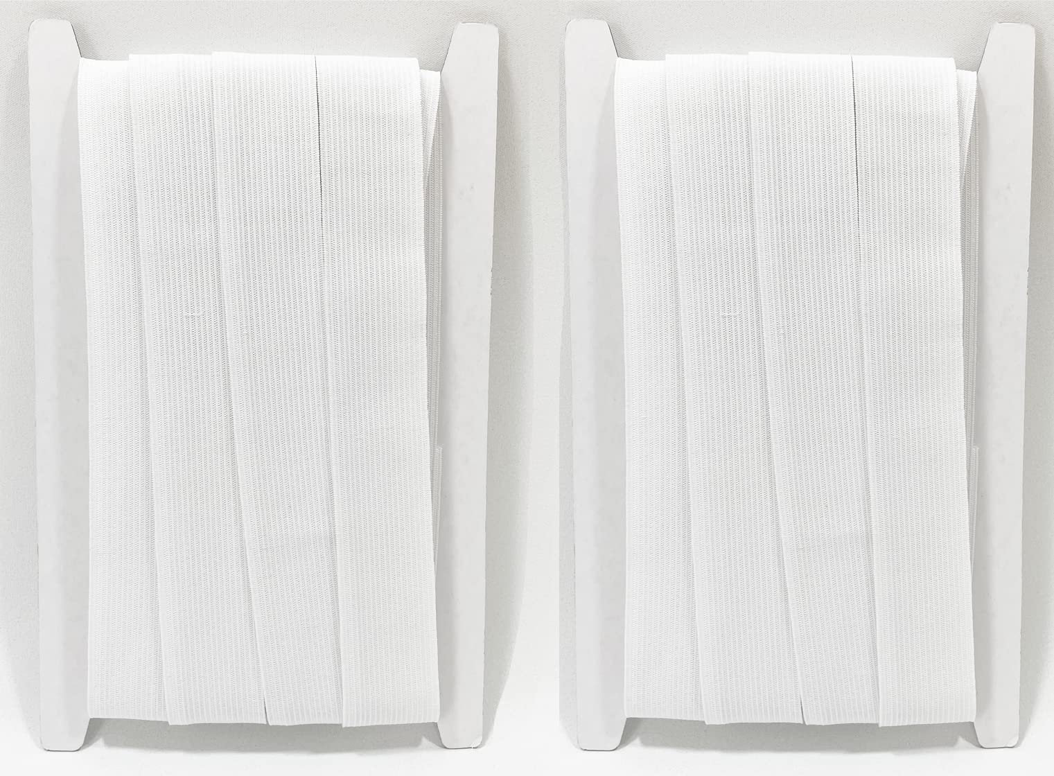 5M, 2 pcs White, 15 mm Elastic Sewing Band, Flat Elastic Crafts, Wide Elastic Ribbon, Flat Elastic Band, Elastic Sewing Fabric, Sewing Ties (101 mm x 5 m)