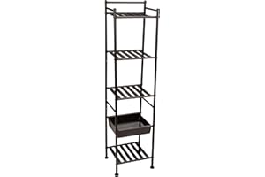 �鶹�� Basics 5-Tier Bathroom Shelving Unit with Basket