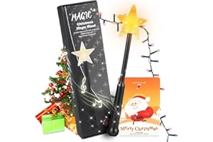Angooni Magic Wand Christmas Tree Light Controller - Wireless Tree Lighting Wand Remote with Magical Sounds & Flashing Star -