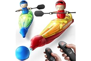 SYMA RC Boats 2 Pack for Kids 8-12, Remote Control Kayaks with 3 Magnetic Balls, 40 Mins Playtime (1 Battery), LED Lights, Perfect Water Toys for Pool, Water Table and Bathtub