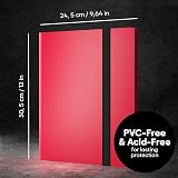 ZENO 9 Pocket Card Binder 360 Capacity Side-Loading PP Durable Orange view 5
