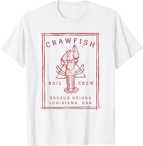 Crawfish Crew Breaux Bridge Retro Cajun Seafood T-Shirt