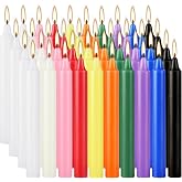 YOROXRG 40 Pack Spell Chime Candles-4 Inch Multi-Colored Taper Candles Sticks-for Home Decor Kitchen Decor Wedding Decoration-10 Colours