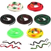 DOITEM 11 Pieces Snakes Outdoor Decor Realistic Large Lifelike Fake Snake Wall Decoration Hanging Colorful Wall Sculpture for Garden Fence Patio Home Outside