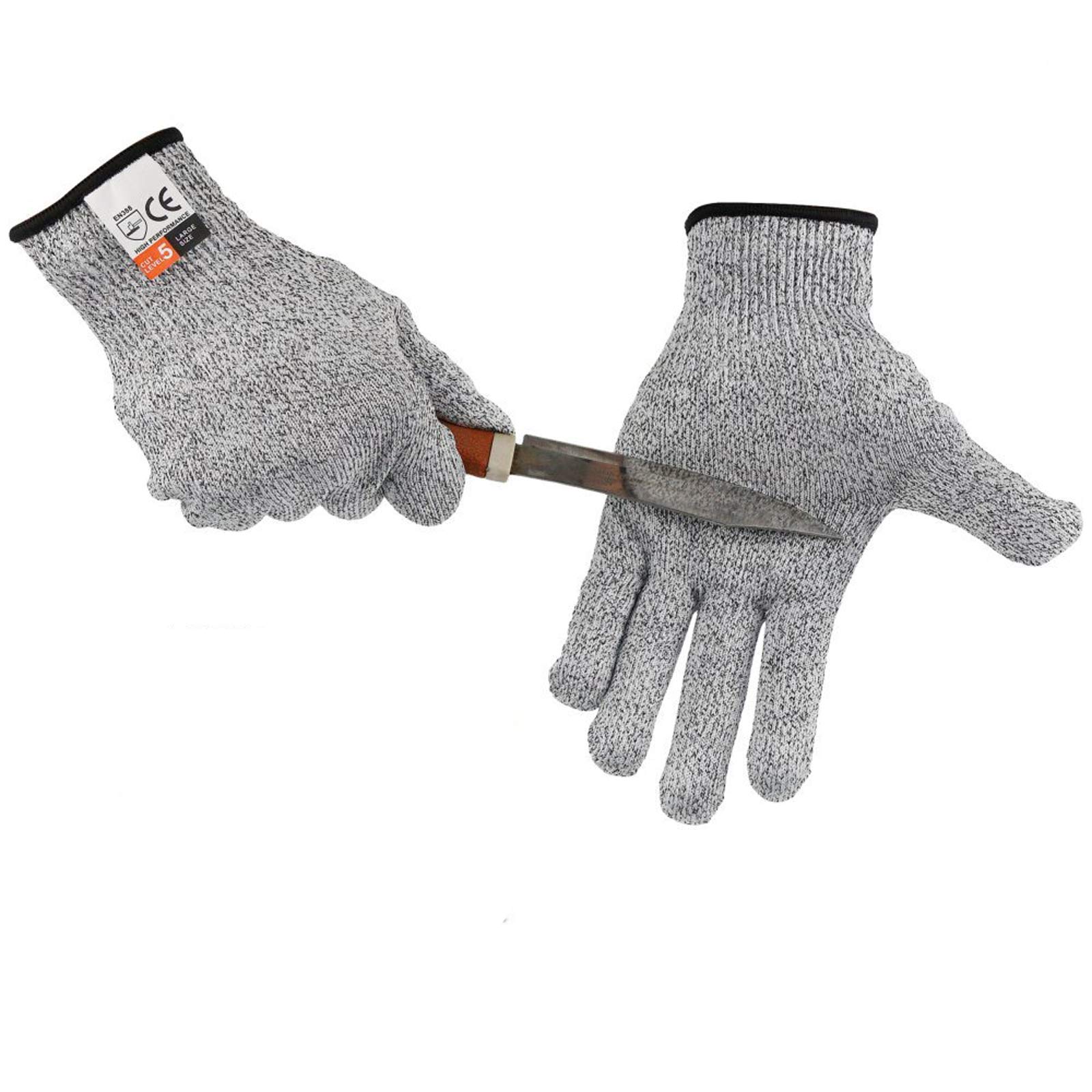 Kim Yuan Touch Screen Cut Resistant Kitchen Safety Gloves High Performance Food Grade Level 5 Protection,Hand safety for Oyster Shucking, Fish Fillet Processing, Meat Cutting XL 1 Pair