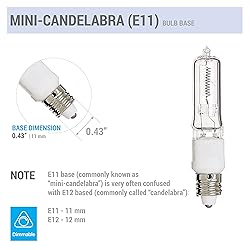Pack of 10 – 100 Watt JDE11 Halogen candelabra