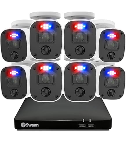 監視カメラ　Swann Smart Security System 1080P Amazon.com: Swann Security outdoor 1080p Full HD Flashing