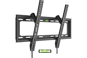 USX Mount Tilting TV Wall Mount Bracket Low Profile for Most 26"-60" LED, LCD, Flat Television, TV Bracket Tilt Mount for VESA 400x400mm- Up to 99lbs, Quick Lock and Release Fits 12" 16" Stud
