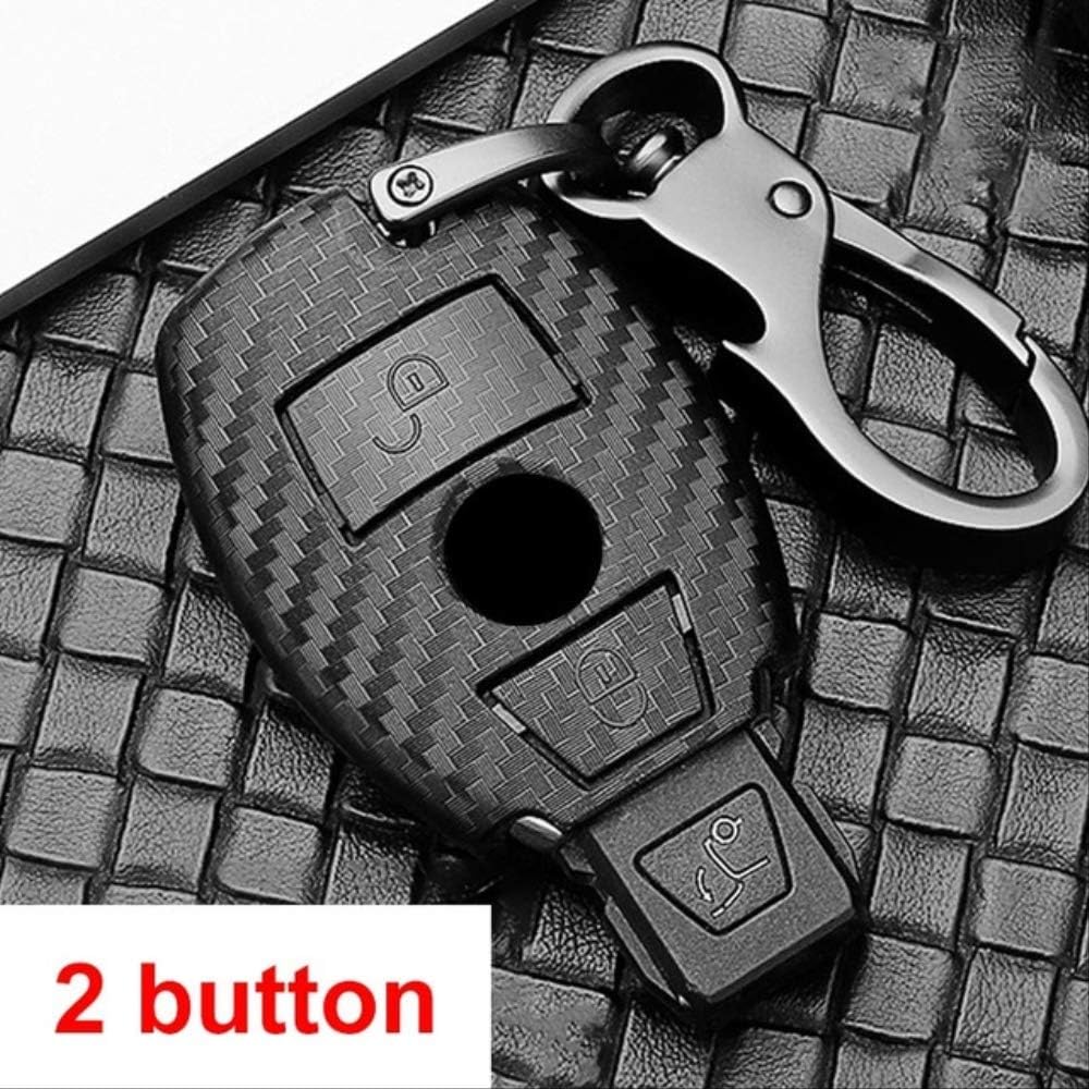 XVBTR Carbon fiber Plastic Car Key Case Cover For Mercedes Benz A B C E G Class C200 C300 E350 W205 E260L GLK A45 AMG BGA Accessories 2 Button