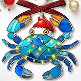 Crab Ornament - Crab Ornaments for Christmas Tree - Blue Crabs Gift for Women, Men - Maryland Christmas Ornament - Coastal Xmas Tree Ornaments - Ocean Animal Decor - Acrylic Xmas 2025