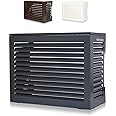 Airdeko Premium Mini Split AC Air Conditioner Cover for Outside Units - Decorative Metal Mini Split Condenser Cover - Rustproof, All-Season Outdoor Protection with Sleek Design - Secure & Durable (M)