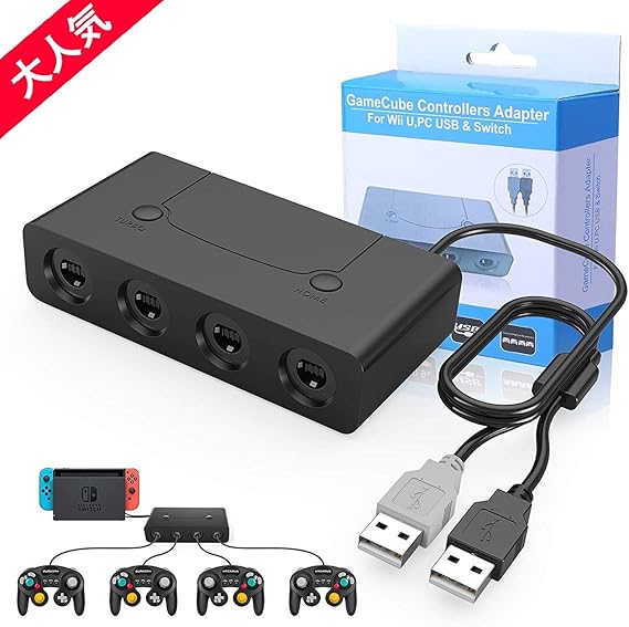 Amazon ニンテンドースイッチ ゲームキューブ コントローラ接続タップ Switch/WiiU/PC用 大乱闘スマッシュブラザーズ対応