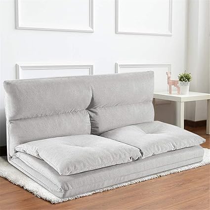 Family Life Floor Couch Foldable Floor Chair Folding Lazy Sofa For Living Room And Bedroom With 5 Reclining Position Love Seat Grey Floor Couch Amazon In Home Kitchen