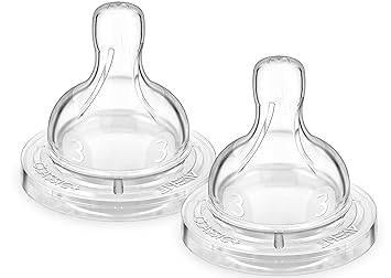 Philips Avent SCF633/27 Klassik-3-Loch Sauger, mittlerer Nahrungsfluss, 2er-Pack