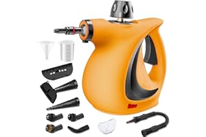Spurgehom Handheld Steam Cleaner, Portable Steamer with Large Capacity,11-Piece Accessory Set for Cleaning