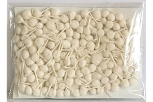 KHANDEKAR (WITH DEVICE OF K) Khandekar Handicrafts Cotton Wool Oil Lamp Wicks, Round Diya Batti Oil Lamps Lanterns Candles, Puja Wicks, Pure Organic Batti, Religous Jyot Bati - White, Pack of 100