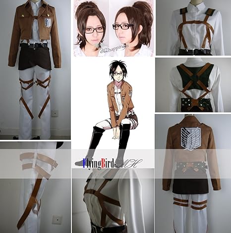 Amazon 大人気 コスプレ衣装 進撃の巨人 Attack On Titan ハンジ ゾエ 女性mサイズ オーダーサイズ製作可能 コスプレ 仮装 通販