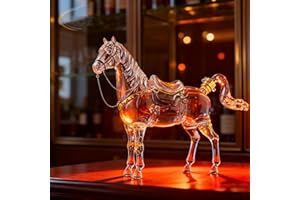 1000ml Whiskey Decanter Set, Zodiac Shape Whiskey and Wine Decanter for Men, Husbands & Bourbon Lovers, Personalized Glass An