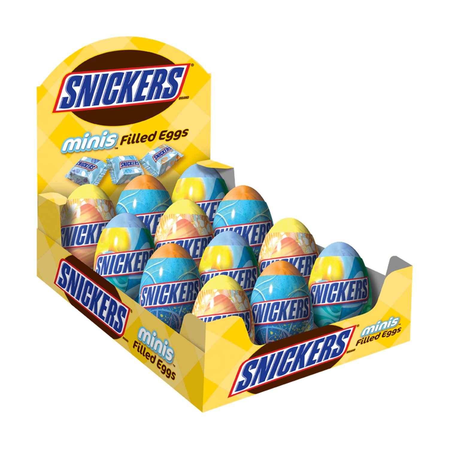 Snickers Easter Minis Size Chocolate Candy Eggs 0.9Ounce 12Count Box