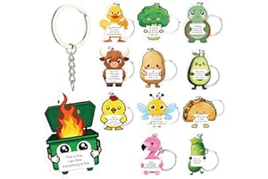 Beeplove 12 pcs Christmas Keychain Bulk Gifts for Coworkers - Group Appreciation Gifts for Employee Office Staff, Small Thank