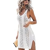 Sulozom Women Swimsuits Cover Ups Crochet Bathing Suit Tassel Bikini Coverup Beach Swimwear