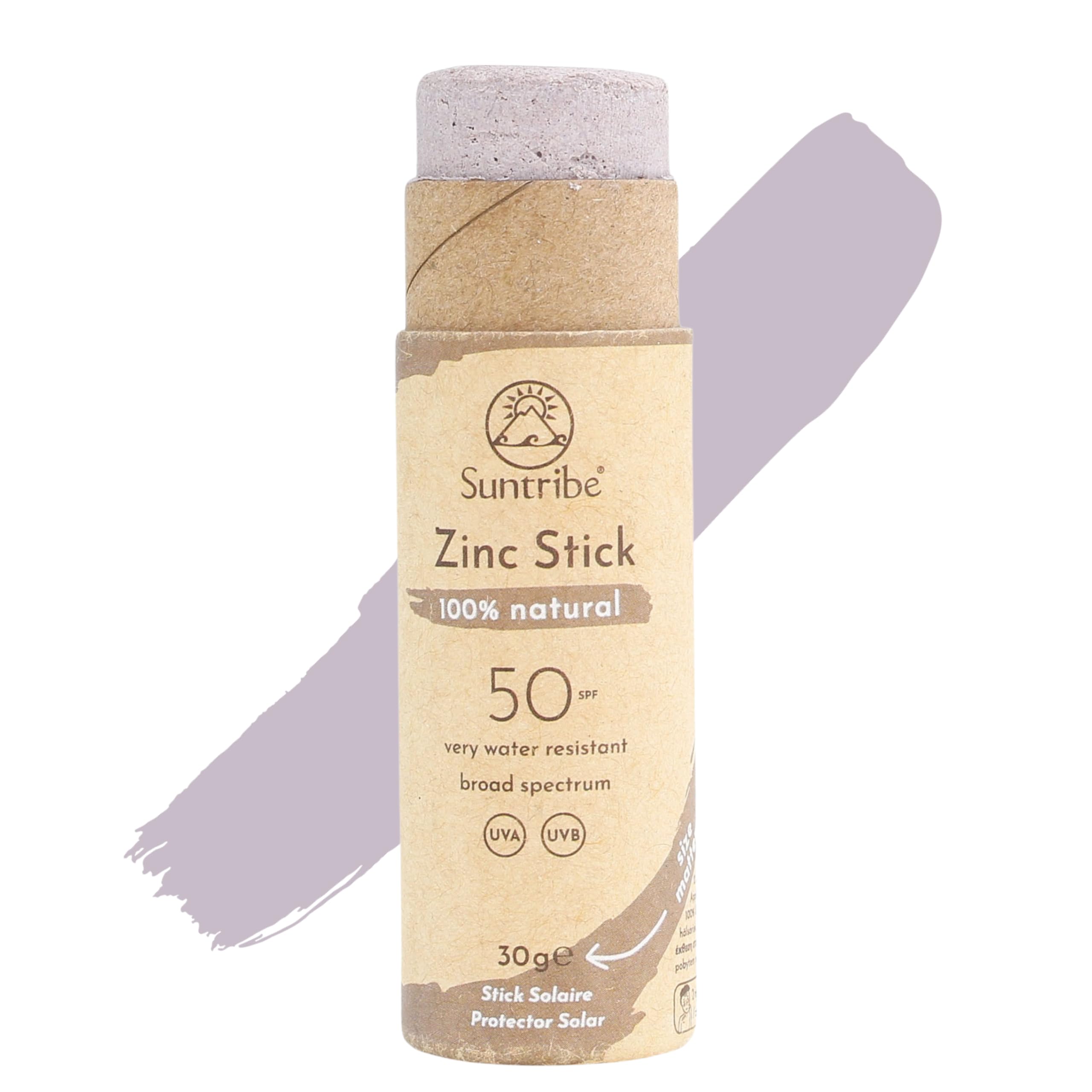 Suntribe Natural Mineral Zinc Sun Stick SPF 30-30 g, Mud Tint, Organic - 100% Natural, Reef Safe, Mineral UV-Filter - Very Water Resistant, Zero Waste - Winner Beauty Shortlist Awards 2022 โ image 1