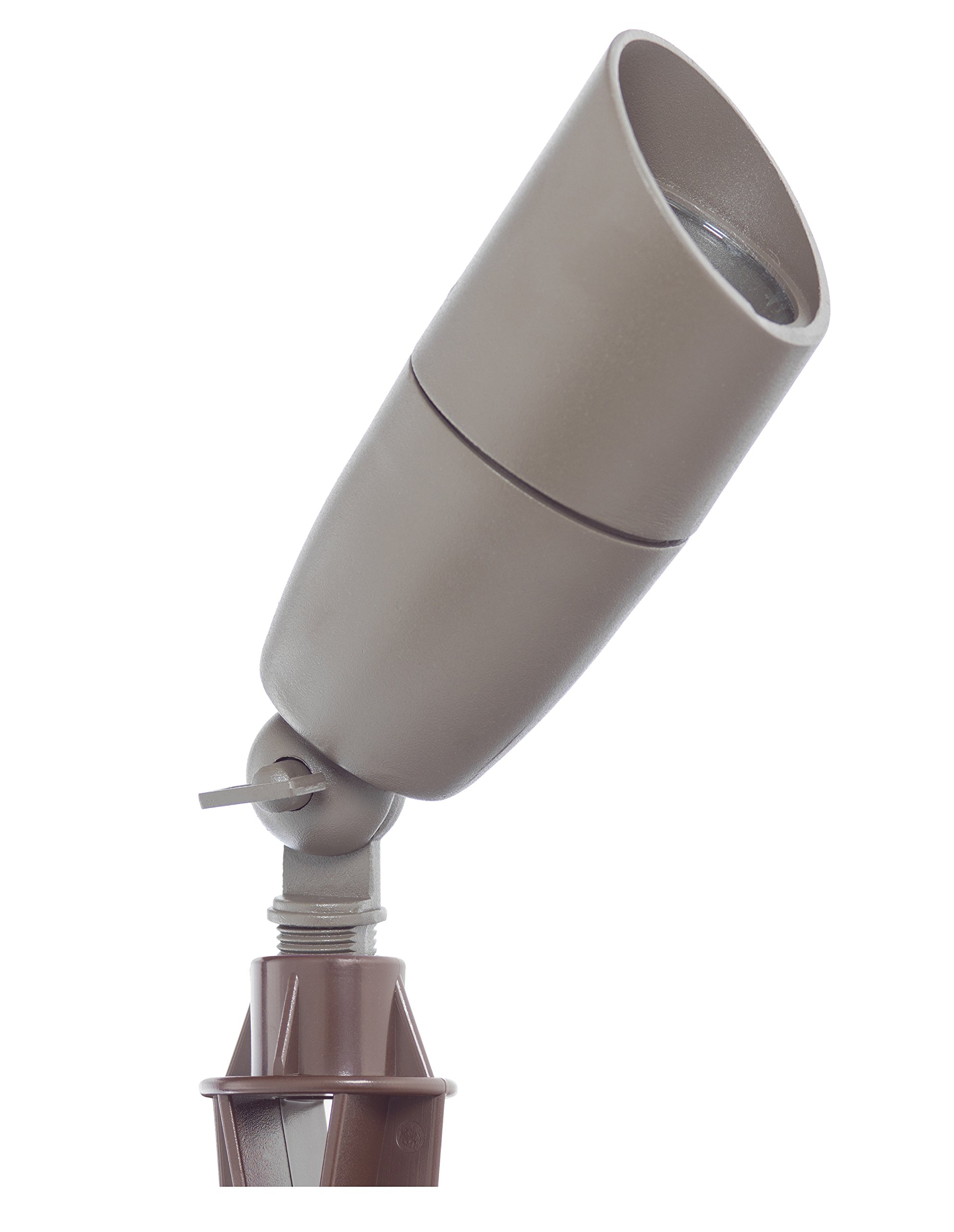 WestgateWaterproof Landscape Light LED Spotlight Adjustable Directional Security Lighting for Patio Deck Yard Garden Pathway Pool Area - MR16 Bulb Included (1 Bronze)