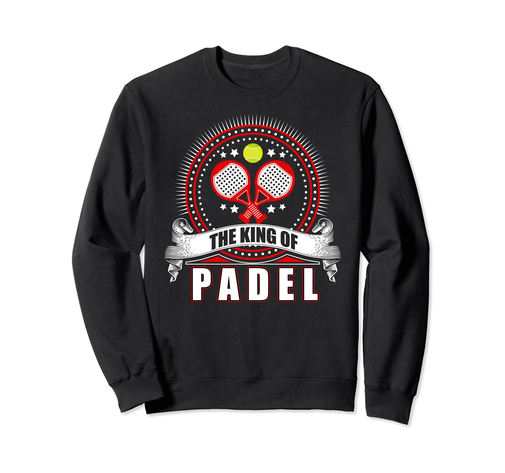 King of Padel Tennis with rackets and ball sport and hobby Sweatshirt