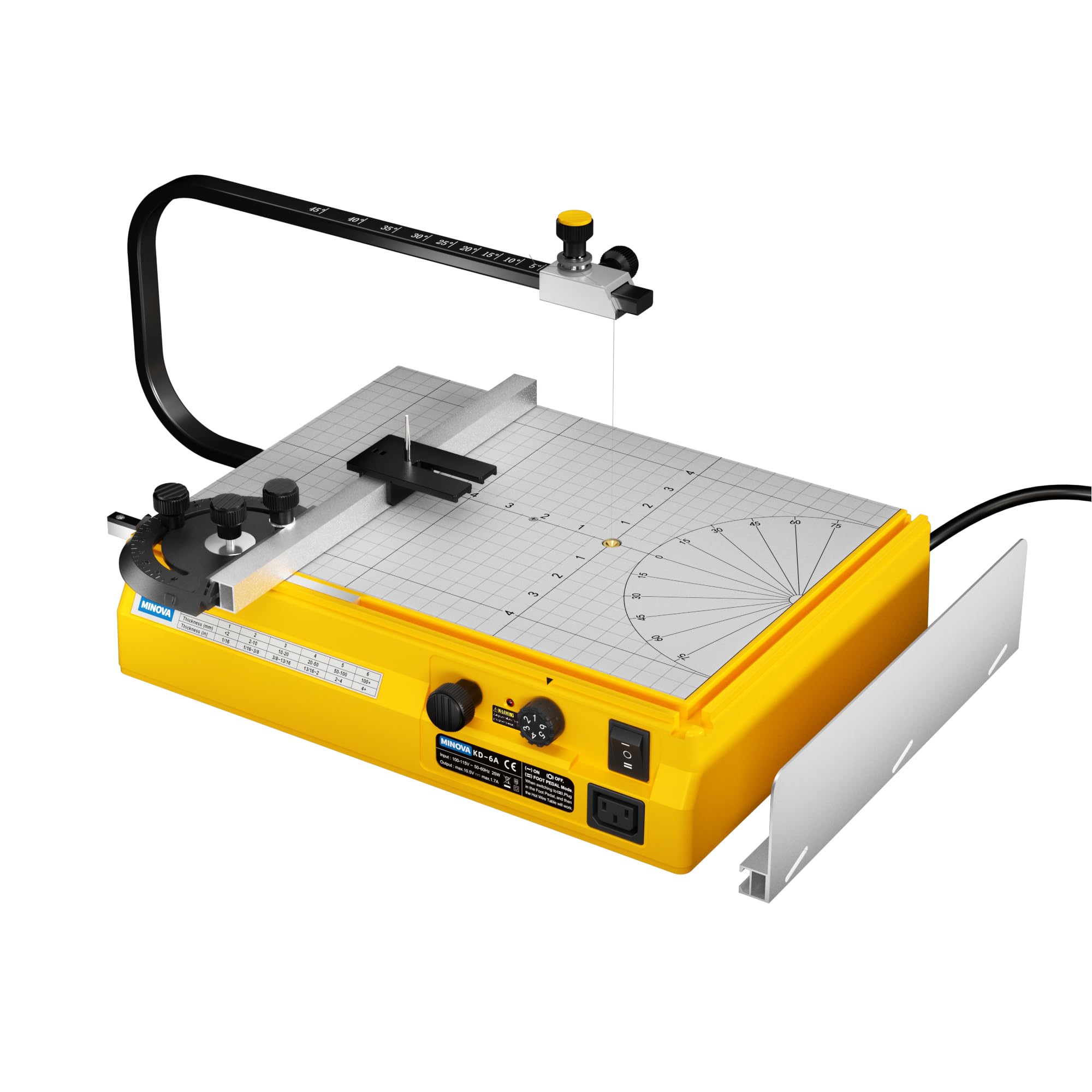 Photo 1 of MINOVA Hot Wire Foam Cutter, Foam Cutting Worktable with Elevated Extension Rail, Auto Shut-Off Function Hot Wire Cutting Tool for EVA, Sponge, KT board, Insulation panels, Polystyrene Foam