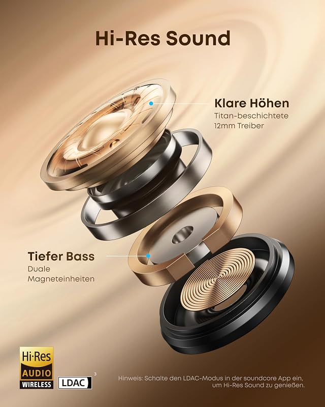 by Anker AeroClip, Open-Ear Kopfhörer, Open-Ring Design, Hi-Res