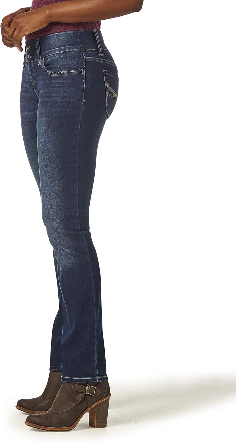 Riders by Lee Indigo Women's Pull-On Waist Smoother Straight-Leg Jean at  Women's Jeans store