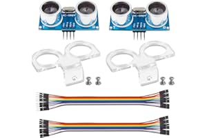 SMRAZA 2pcs Ultrasonic Sensor Module HC-SR04 for Arduino, Distance Sensors with 2pcs Mounting Bracket Compatible with Mega2560, Robot kit, for ZigBee (2)
