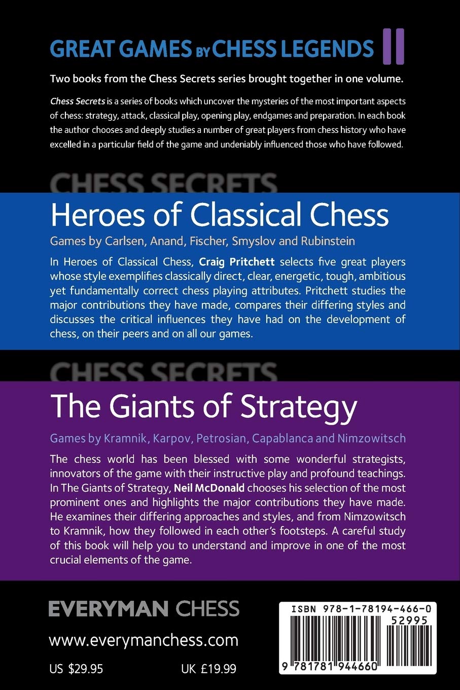 Great Games By Chess Legends Pritchett Craig Mcdonald Neil 9781781944660 Amazon Com Books
