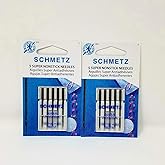 SCHMETZ Super NONSTICK Needles (5 Needles Per Package) ~ Includes 1 Pack of Each Size 80/12 & 90/14