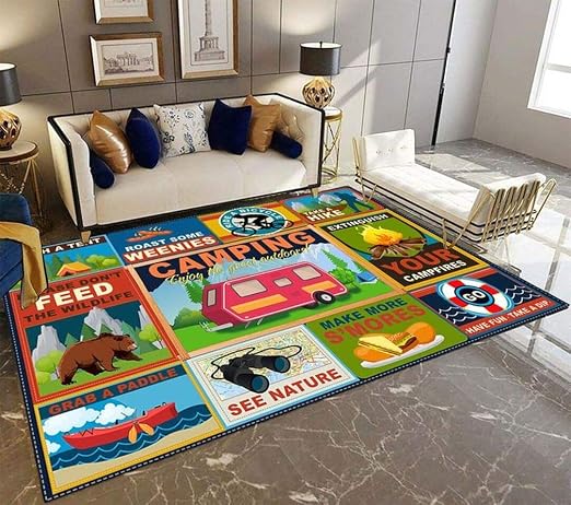 Amazon.com: Camping Great Outdoor Rug Modern Design Floor Carpet Living