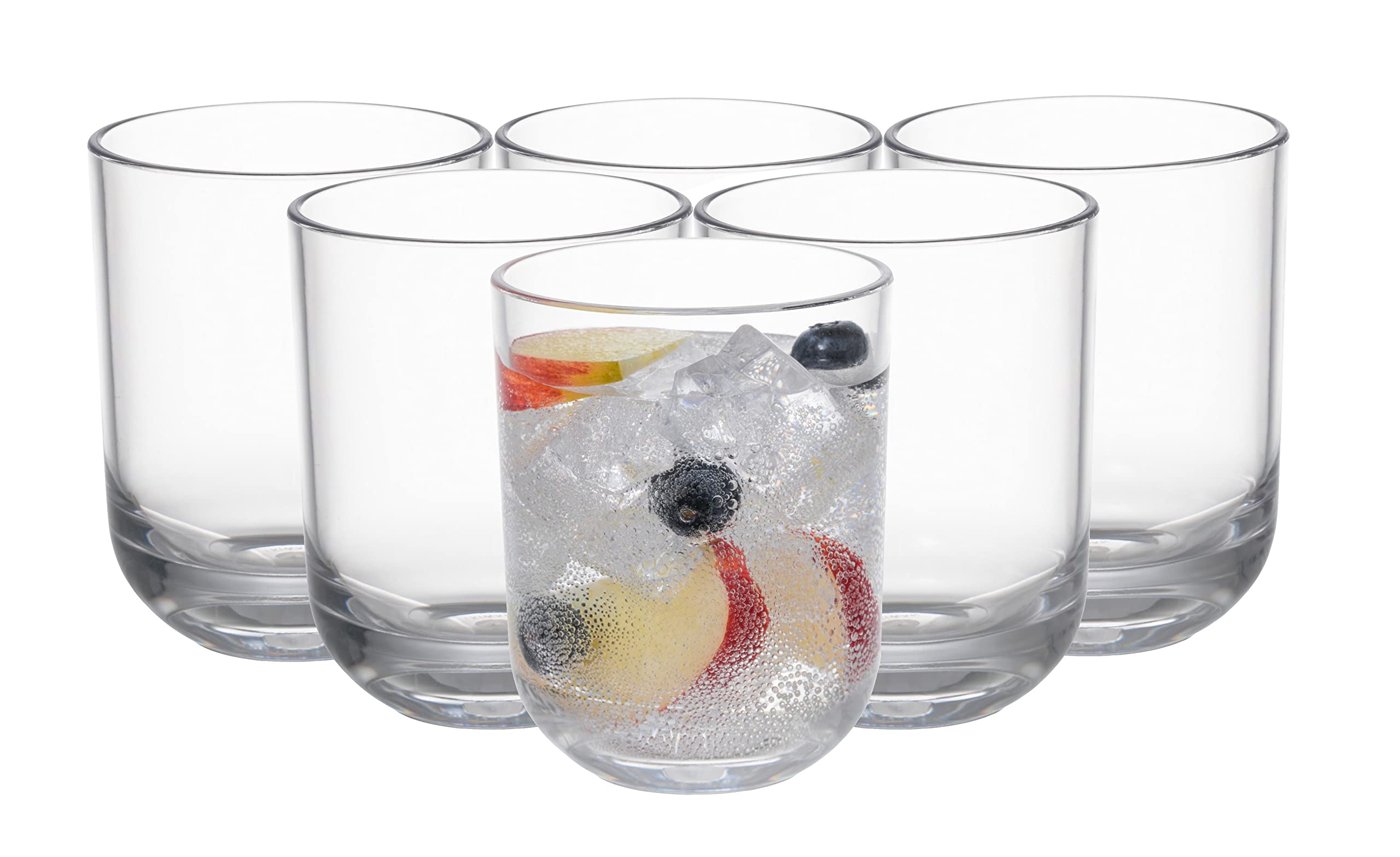 Photo 1 of KLIFA- WASCO- 13 ounce, Set of 6, Acrylic Tumbler Drinking Glasses, BPA-Free, Plastic Drinkware, Dishwasher Safe Cups, Clear