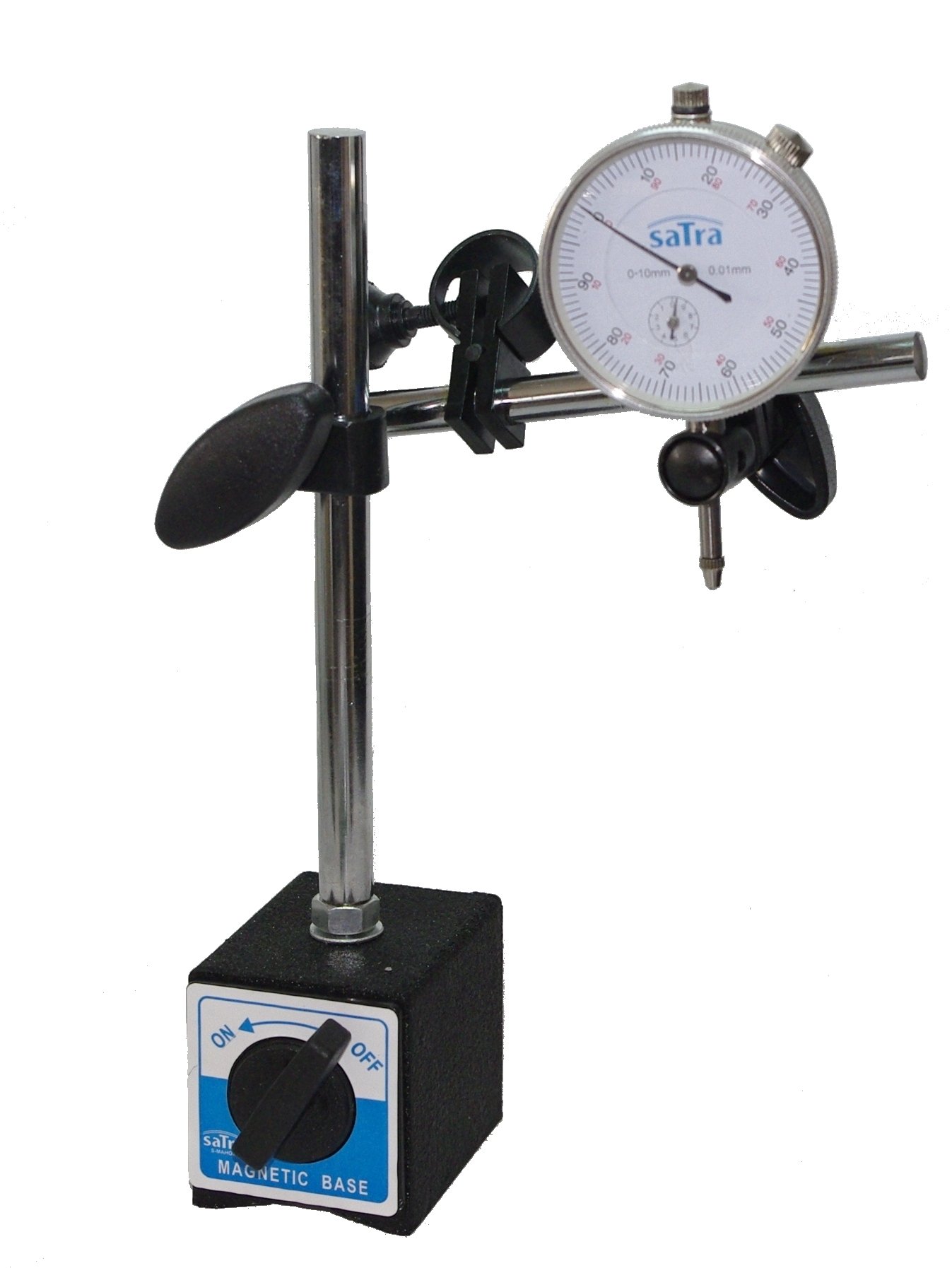 S-MAHO2 Magnetic Stand with Magnetic Base and Comparator Clock, Resolution 0-10 mm 0.01 mm