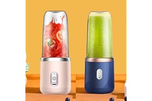 NSXCDH Portable Blenders Juicer USB Rechargeable Blenders for Shakes and 𝐒𝐦𝐨𝐨𝐭𝐡𝐢𝐞𝐬, Mini Blenders with 6 Blades Powerful & One Touche Operation Cutting Capability for Kitchen Travel (Dark Blue)